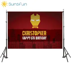 Sunsfun 7x5FT День рождения винил фотографии фоном героев мультфильмов дети фонов для фото Studio 220 см X 150 см