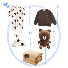 Зимний толстый комбинезон для малышей, комплект игрушек для детей 0-12 месяцев, хлопковая одежда с кроликом и медведем для маленьких мальчиков и девочек, бархатное одеяло, подарок для новорожденных
