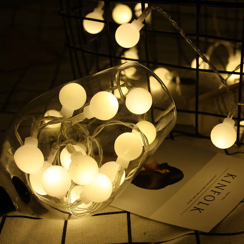 

led ball Globe String Light 16.4Ft 5M 28LED Starry Light Garland Fairy Holiday Light for Garden,Wedding Party Christmas Decor