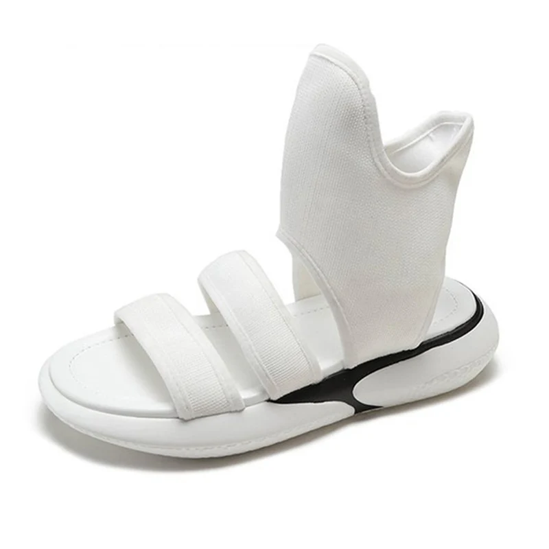 

Women Sandals 2018 Summer Thick Sole Roman High Heel Woman Mesh Leather Breathable Female Beach Sandals