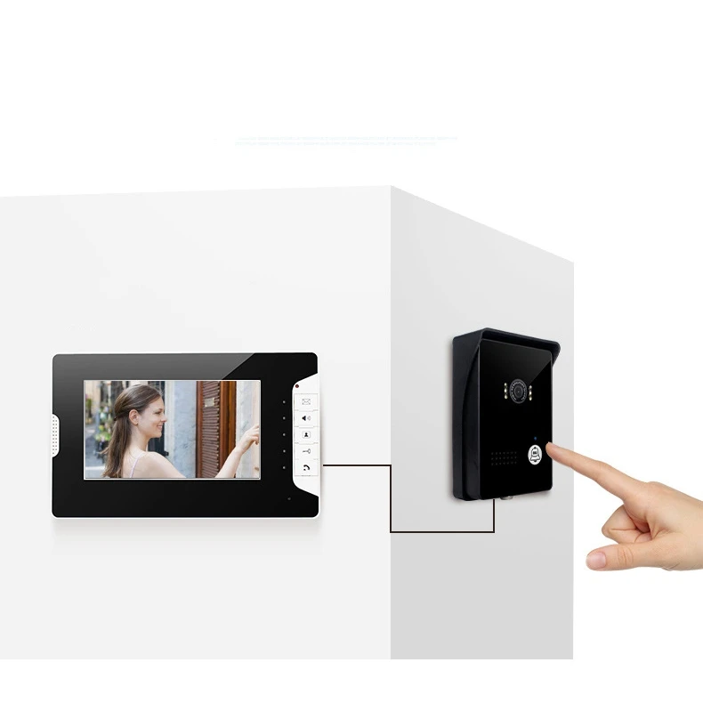 7-дюймовый Сенсорный экран видео домофон визуальный Системы открытый Камера IP65 дверь домофон Системы
