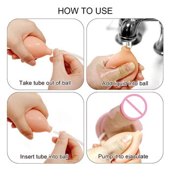 Realistic Penis Spray Water Dildo Soft Ejaculation Cock with Ball Adult Sex Toys for Women Masturbator Pussy Fake Penis Dildos 5