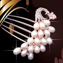 1 шт. Кристальные стразы заколка для волос цветок заколка-Расческа Свадебные украшения Новинка