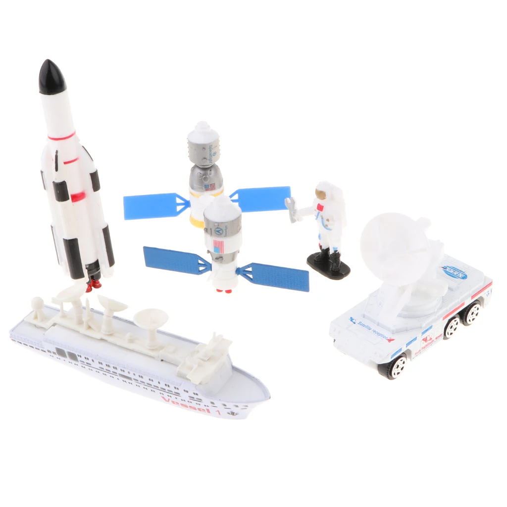 1:64 Space Exploration Rocket Space Shuttle Cosmic Satellite Set Vehicle Toys, Pretend Play Simulation Education Model