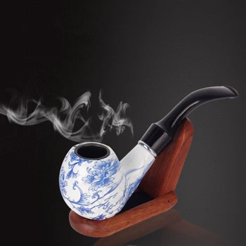 

Chinese Style Pipes Chimney Smoking Pipe Mouthpiece Herb Tobacco Pipe Cigar Gifts Narguile Grinder Smoke Cigarette Holder