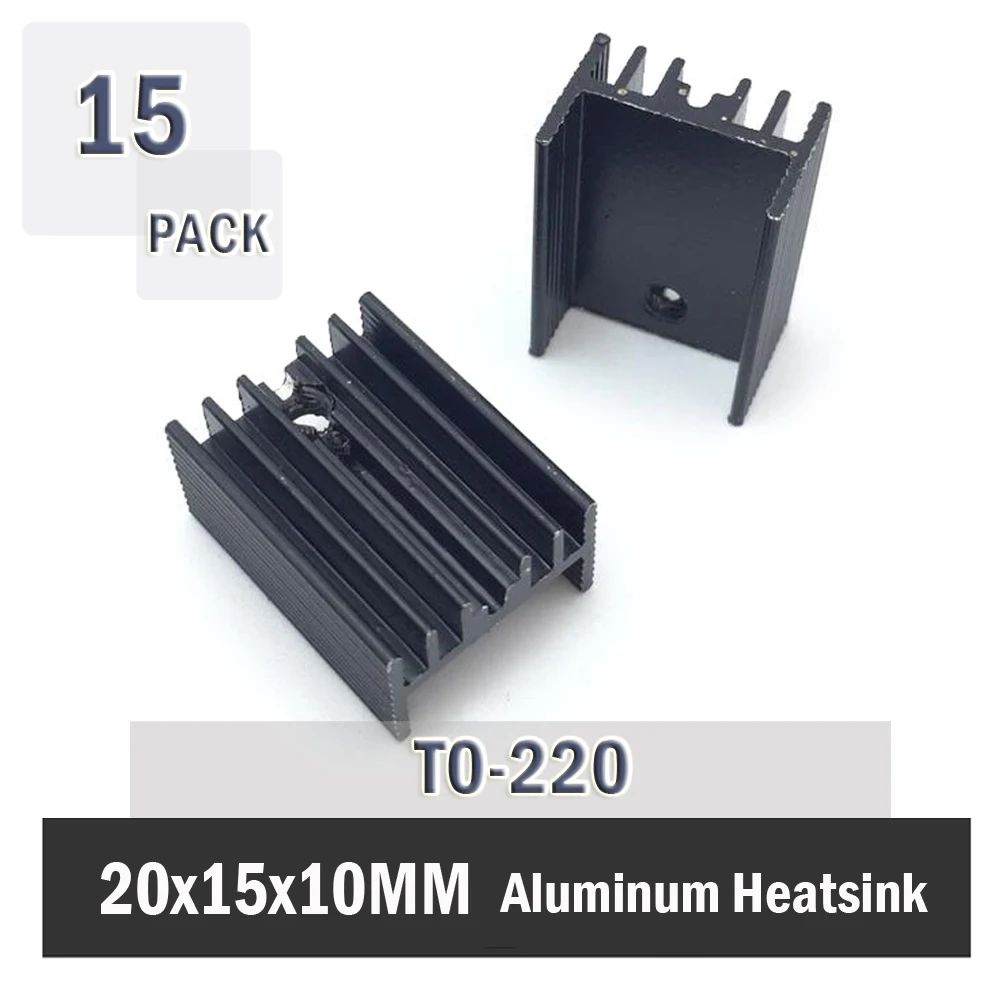 

15Pcs Gdstime 20*15*10MM TO-220 Heatsink TO 220 Heat Sink Transistor Radiato rAluminum Heatsinks TO220 Cooler Cooling