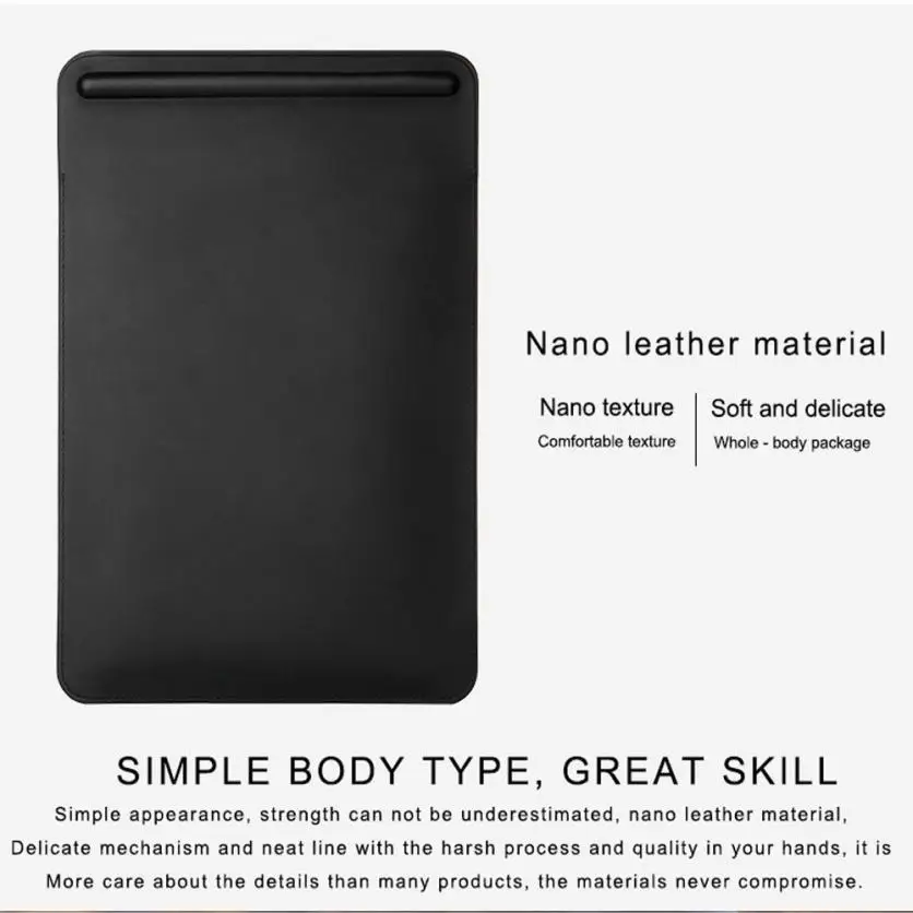 Чехол для ipad PU чехол сумка кожаный рукав Pro 12 9 дюйма и хранения Apple Pencil планшета NO29