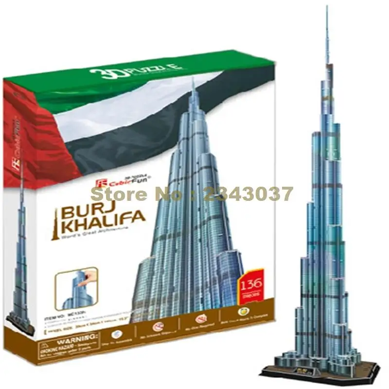 Cubicfun MC133H Burj Khalifa Dubai Architecture 3D Building Paper