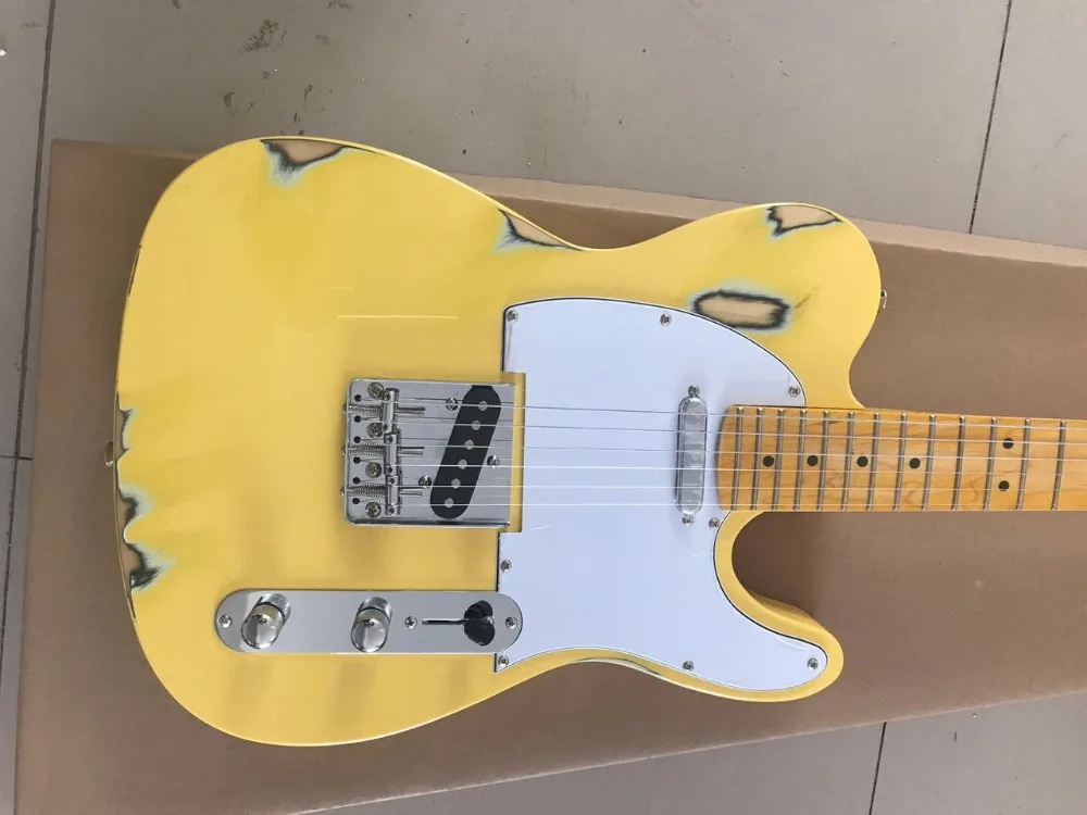 Новинка 2017 masterbuilt Дейл 1951 Тяжелая Реликвия бледно Nocaster русый TL ST Электрогитары