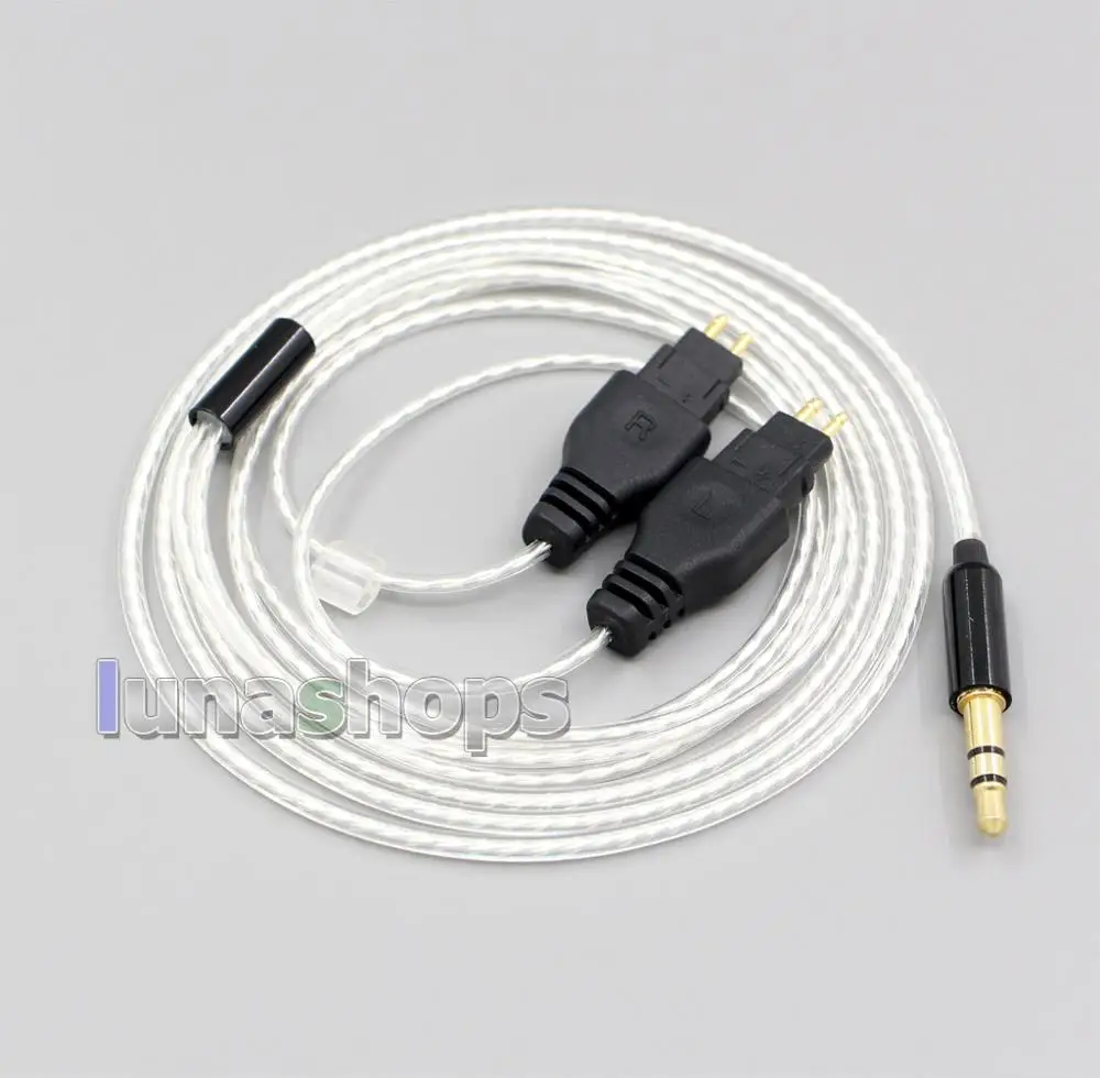 LN006192 3.5mm 2.5mm Balanced Pure Silver Plated Earphone Cable For Sennheiser HD580 HD600 HD650 