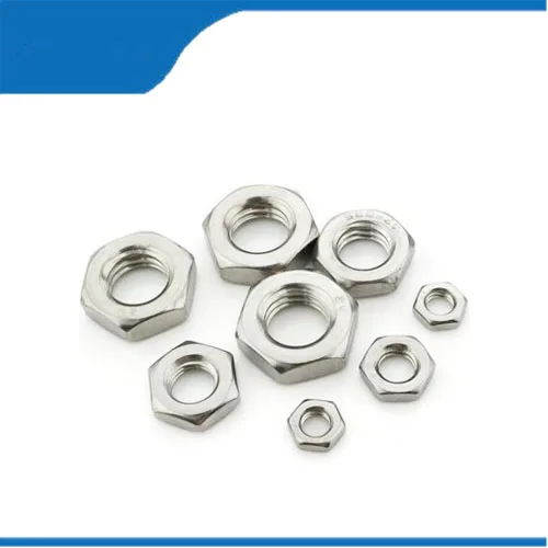 

20pcs m6 nut M6 rivet nuts DIN934 304 Stainless Steel 304 Thin Fine Pitch Thread Hexagon Hex Nut