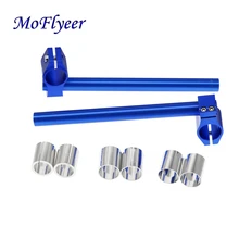 MoFlyeer CNC руль мотоцикла регулируемый зажим на вилке Кафе Racer 26,30, 31 мм съемный руль и регулируемое движение