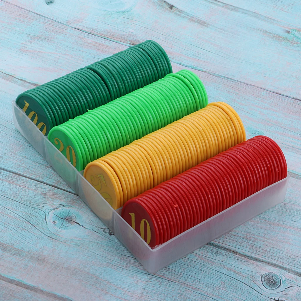 160pcs Acrylic Game Wager Mahjong Money Chips 33mm For Gambling Poker Game Mahjong Playing And Other Recreation Games