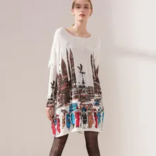 Модные Обувь для девочек с длинным рукавом Повседневное пот Для женщин Свободный пуловер Джемпер тянуть роковой Манш лонге трикотаж негабаритных свитера