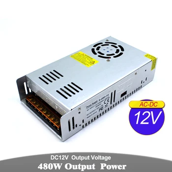 

Universal dc Power Supply 12V 40A 480W Driver Transformer 220V 110V AC To DC12V SMPS For LED Strip Modules Lighting Monitor CCTV