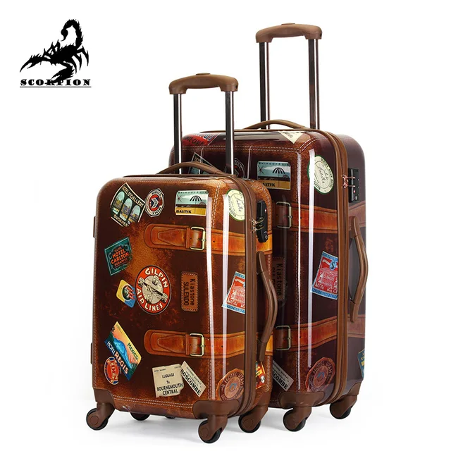 vintage luggage with wheels