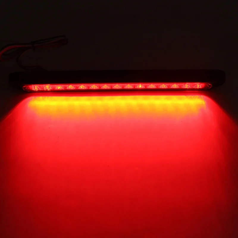 1 Pcs Car LED Rear Tail Light Ultra Slim Stop Brake Lamp for Automobiles Bus Truck Trailer 12V 24V Red Yellow White