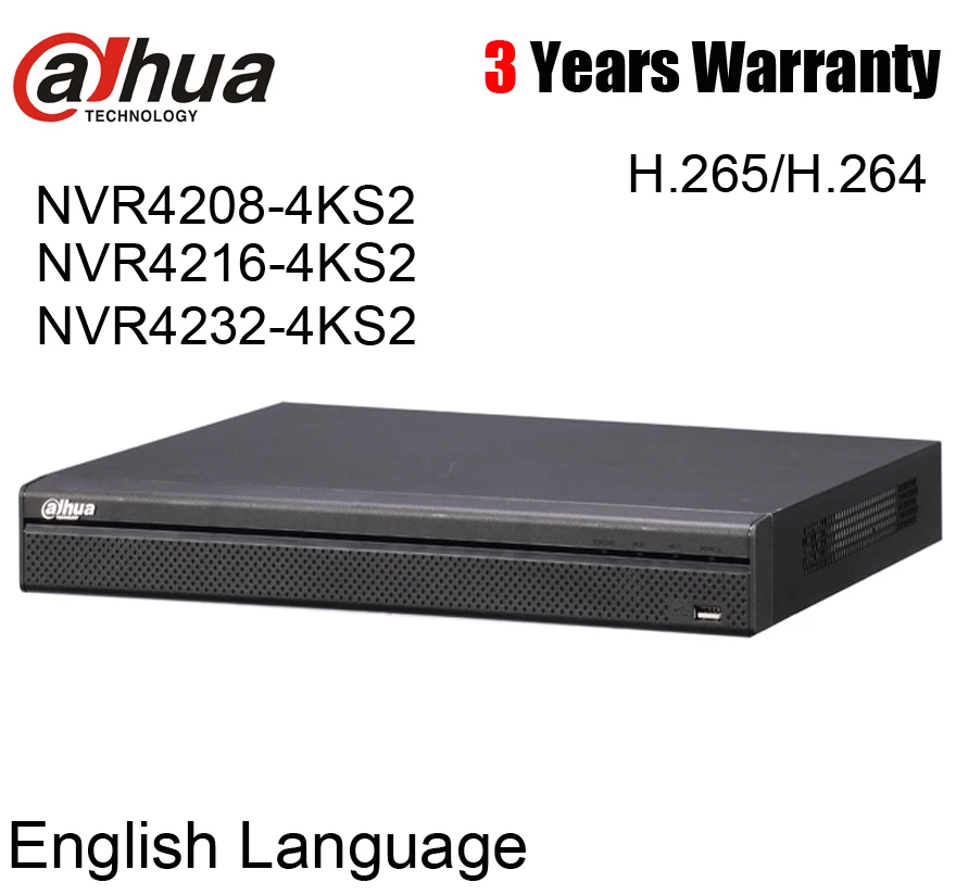 Сетевой видеорегистратор Dahua NVR4208-4ks2 NVR4216-4Ks2 NVR4232-4Ks2 8ch/16/32CH NVR 1U 4 K H.265 Сетевой Видео Регистраторы h265 nvr4208-4k nvr4216-4k