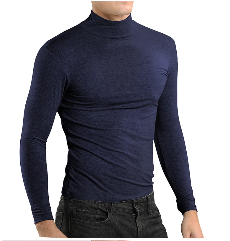 thermal long johns Mens Long Johns Tops Thermal Comfortable Warm Men's Turtleneck Thermo Underwear Tops Breathable Thin Plus Size Long johns 5109 long johns target