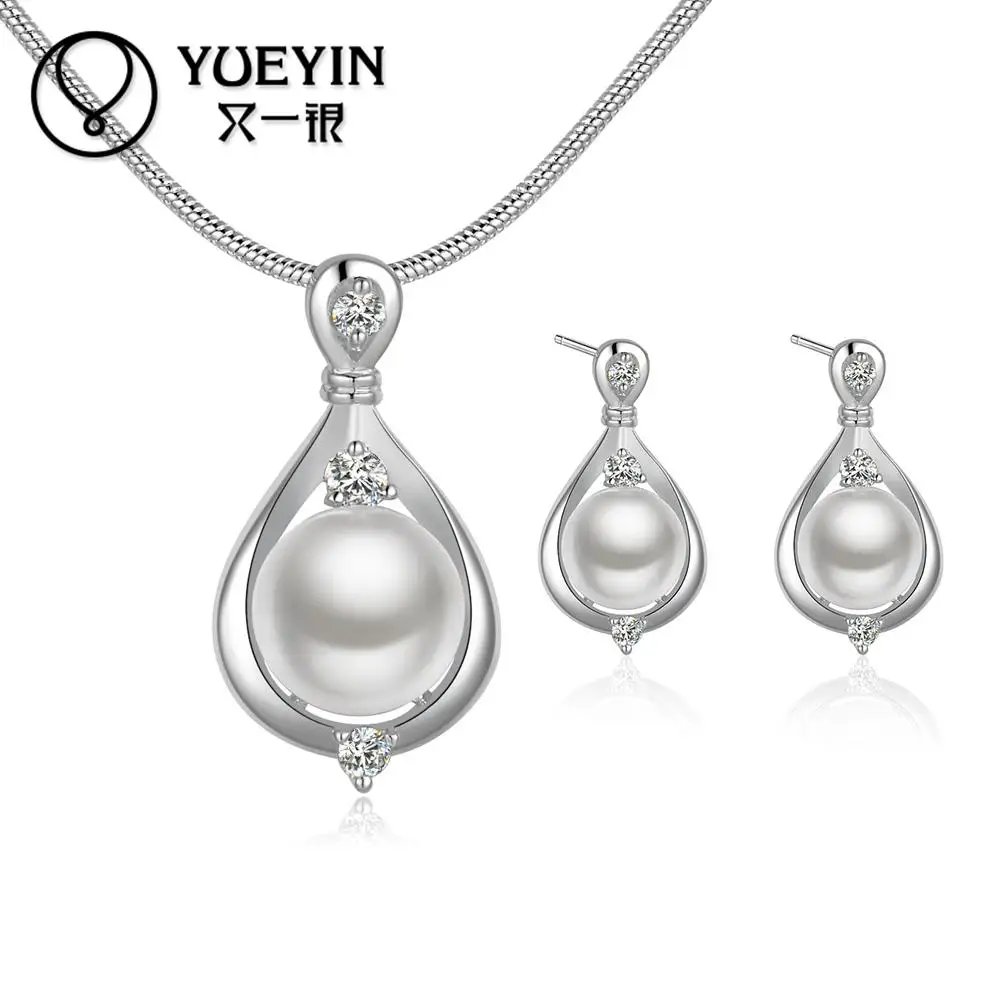 

Women's silver plated jewelry set big Crystal wedding jewelry S735 nakit Kompleti Rhinestone Sistemas de la joyeria