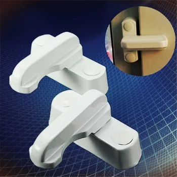 

High Quality 1 Pcs T Type Door Window Sash Plastic Shaped Buckle Handle Lock Use For strengthen Security On Your Window Or Door