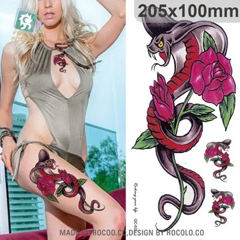 

QC-625/New 2016 horror fake snake tattoo design temporary body tattoo sticker