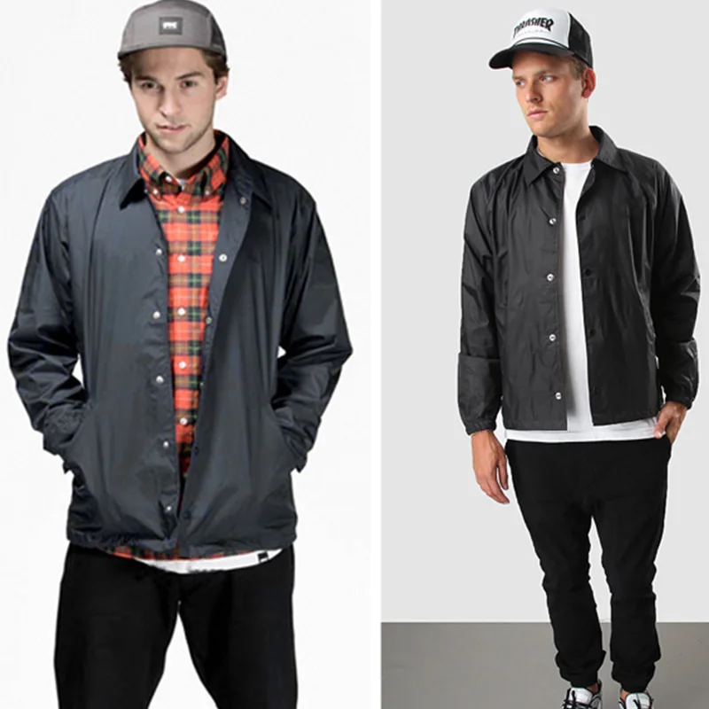 New Fashion Spring Autumn Men Jackets Retro Coaches Coat Turn Down Collar Bomber Windbreaker Male Jacket and Coats