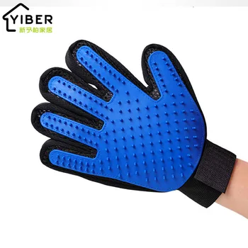 

Pet Grooming Gloves Cleaning Mane Glove Cat Dog Animal Bath Massage Brush Deshedding Brush Silicone Glove Cat Grooming Supplies