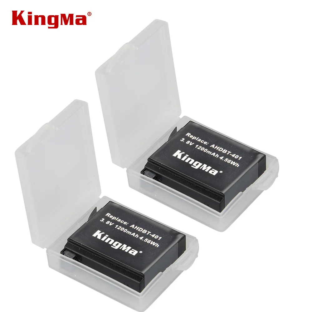 KingMa Hot Sale ! 2 Pcs 3.8V 1200mAh Camera Battery AHDBT 401 For GoPro Hero 4 Go Pro ...