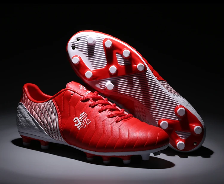 Футбольная обувь мужской, футбол шиповки мужские ботинки красные уличные газон длинные шипованные, футбольные ботинки