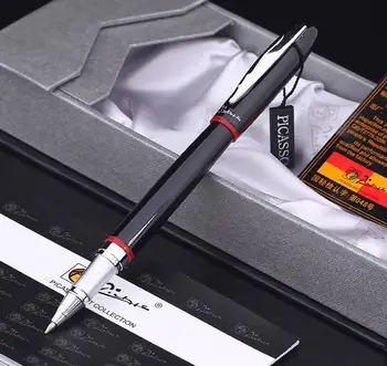 

Pimio 907 Smooth Black and Red Rollerball Pen with Silver Clip High Quality Metal Ballpoint Pens with Original Case Gift Pen Set