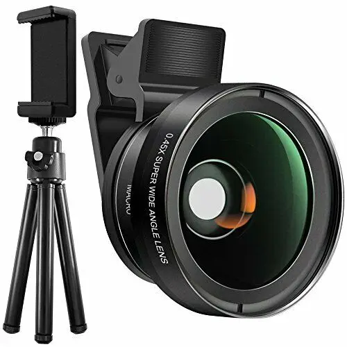 

Universal Cell phone Wide Angle Zoom+Macro Camera Lens +Clip Tripod Smartphone Desk Holder For Iphone XS S10 + Professional HD