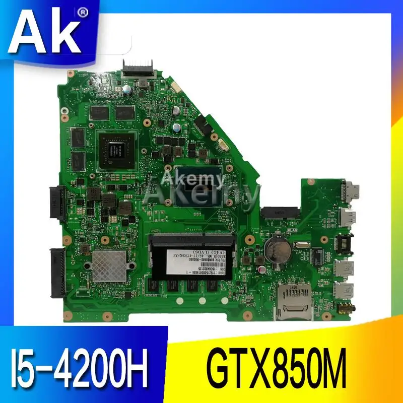 AK X550JD X550JK материнская плата для ноутбука For Asus FX50J ZX50J A550J X550J X550 тест оригинальная I5