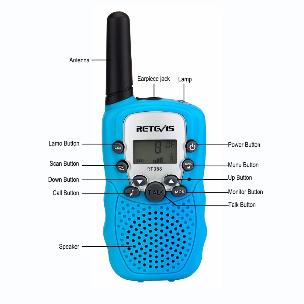 1 шт. мини-рация, детское радио Retevis RT388 0,5 Вт UHF 462-467 МГц, американское Портативное двухстороннее радио J7027