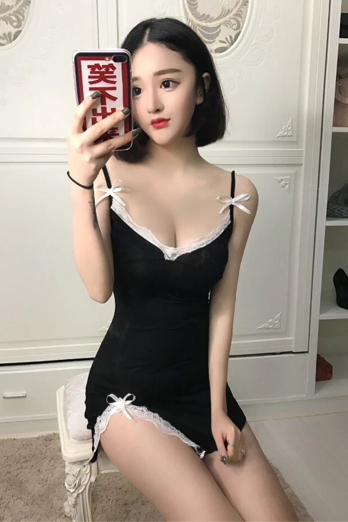 

2018 spring sexy lace V-neck sling Woman Dresses elegant hollow out color block sleeveless slim female Dresses casual Y8