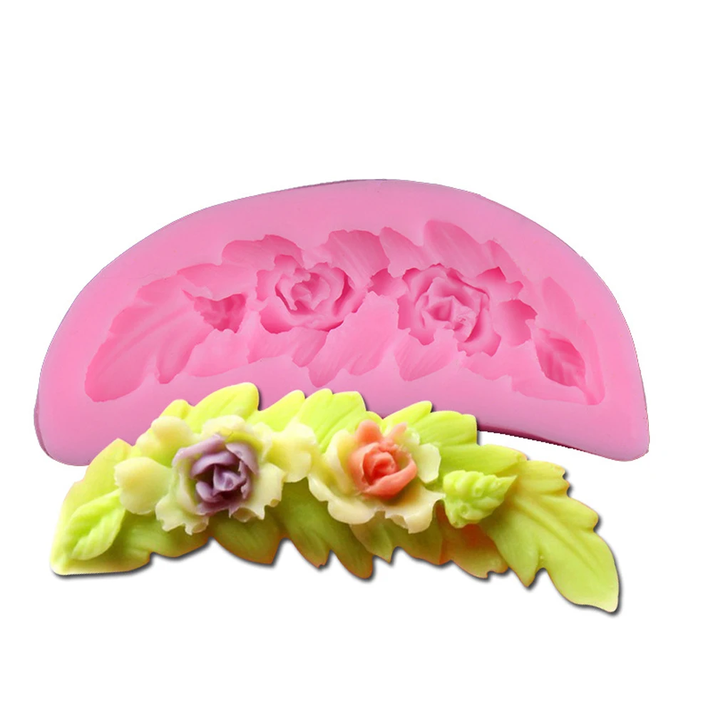 

Flower Leaf Cake Decorating Silicone Molds For Handmade Soap, Bread, Pizza, Sugarcraft, Fondant, Chocolate, Mousse, Pudding