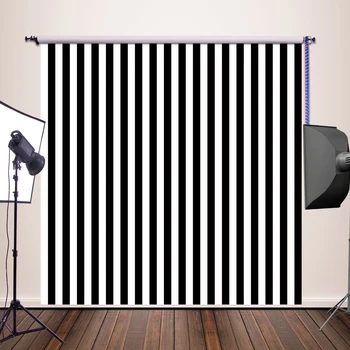 

HUAYI 250x250cm Photography Background backdrop printed black and white stripes photo studio newborn backdrop XT-3595