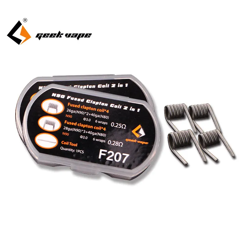 

Original Geekvape N90/NI80 Fused clapton coil 2 in 1 26ga+40ga Heating wire DIY coils E-cigarette tank accessory vs vapefly coil