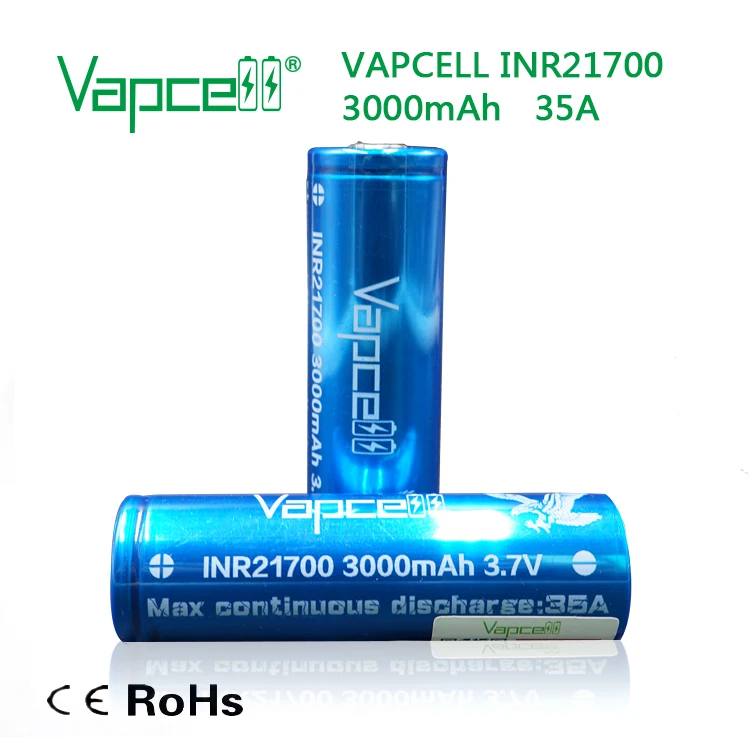 Vapcell 21700 аккумулятор 3000 мАч 35A литий ионная аккумуляторная батарея синего цвета с