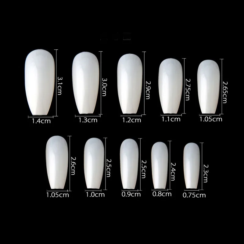 600pcs Bag Long Ballerina Full Cover Nail Tips Nature White Coffin False Nails Acrylic Manicure False Fake Uv Gel Nail Art Tips False Nails Aliexpress
