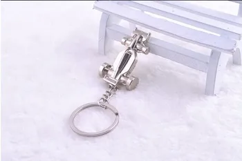 

FREE shipping by FEDEX 100pcs/lot 2014 Wholesale Zinc Alloy Racing Car Keyring Metal Novelty Car Pendant Keychain for Promotion