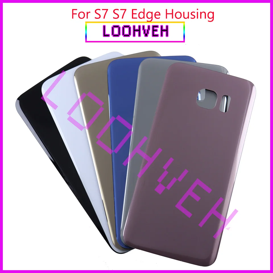 Новая стеклянная задняя крышка батарейного отсека для Samsung Galaxy S7 Edge G930F G935F Задняя