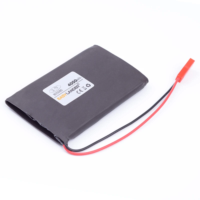 

805080 3.7V 4000mAh Rechargeable li Polymer JST Female plug Battery For Bluetooth Speaker power bank DVD phone LED lights