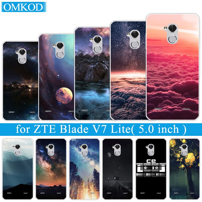 Для ZTE Blade BA2 V7 Lite 5 0 дюймов Задняя крышка прозрачный силиконовый чехол для