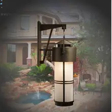 Парк 1 шт. пейзаж свет галерея Железный настенный светильник бра винтажная страна Водонепроницаемая садовая лампа балконное крыльцо наружное освещение