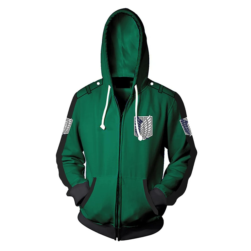 Sudadera con capucha de Anime Attack On Titan para hombre, chaqueta de