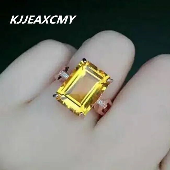 

KJJEAXCMY natural citrine rings, inlaid jewelry, wholesale and retail, S925 Sterling Silver