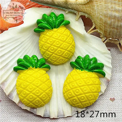 

10PCS ananas pineapple fruit slice Resin Flatback Cabochon Miniature food Art Supply Decoration Charm Craft
