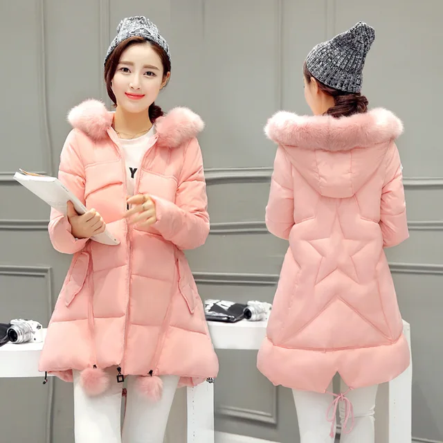 Cheap 2016 Autumn And Winter Korean Long warm coat Thickening Fashion bia size Pregnant Woman New Pattern Cotton coat 82885