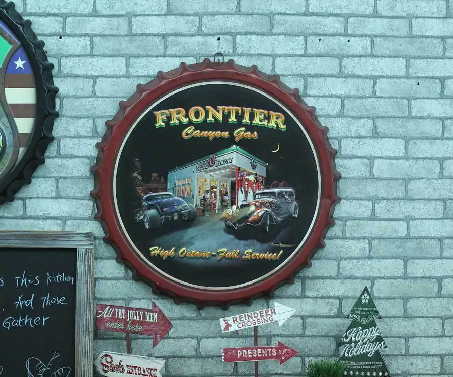 Большой 3D эффект жестяная вывеска &quotFRONTIER&quot Винтажная металлическая картина